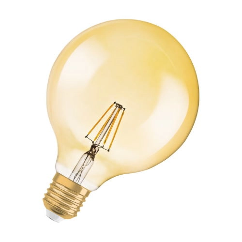 Филаментная лампа Ledvance Vinta1906 LED CL GLOBE125 DIM FIL GOLD 55 7W/825 E27 Филаментная лампа Ledvance Vinta1906 LED CL GLOBE125 DIM FIL GOLD 55 7W/825 E27