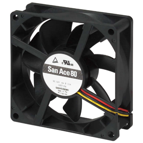 Осевой вентилятор 9S0812F4D01 Sanyo Denki 80x80x25 серии San Ace 80 Осевой вентилятор 9S0812F4D01 Sanyo Denki 80x80x25 серии San Ace 80