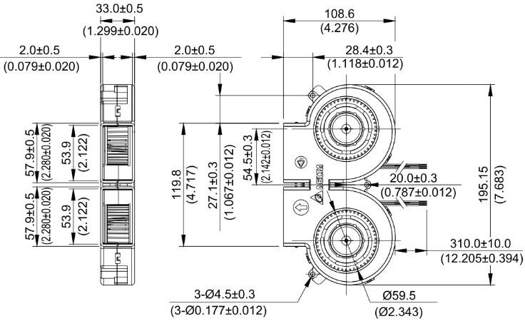 Габаритные размеры радиального вентилятора охлаждения SFB0212L Delta Electronics Габаритные размеры радиального вентилятора охлаждения SFB0212L Delta Electronics