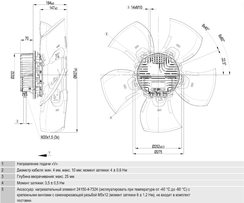 Габаритные размеры A3G630AH2308 Габаритные размеры A3G630AH2308