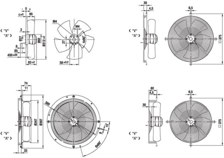 Габаритные размеры A4D315-AS10-30 Габаритные размеры A4D315-AS10-30