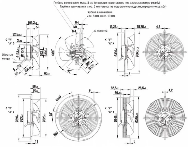 Габаритные размеры D300-AB56-02 Габаритные размеры D300-AB56-02