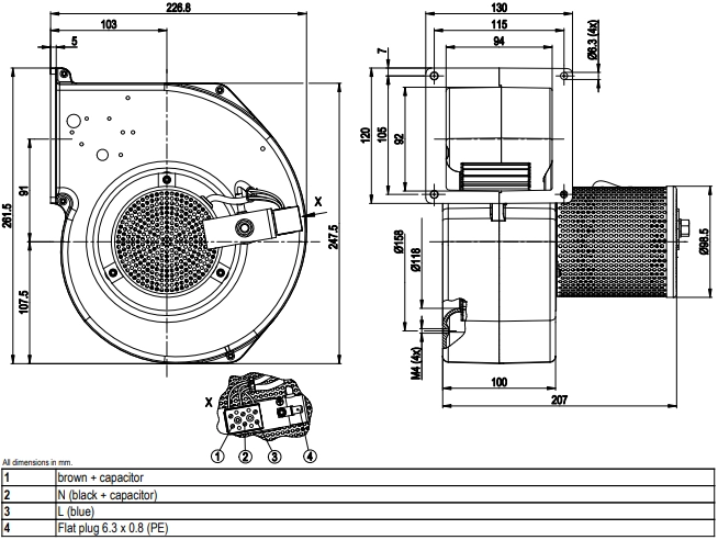 Габаритные размеры G2E140-AG02-05