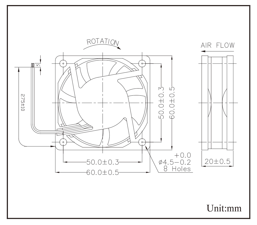 Габаритные размеры Jamicon JF0620-2L