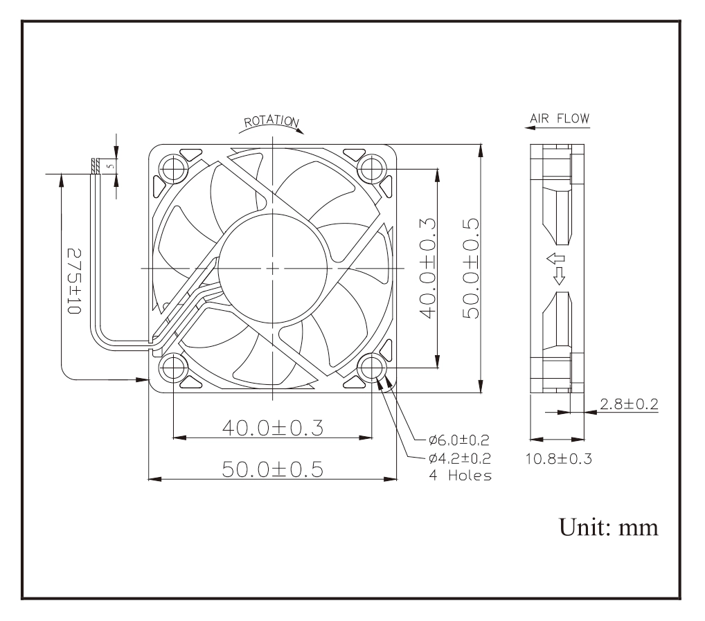 Габаритные размеры Jamicon KF0510S5H