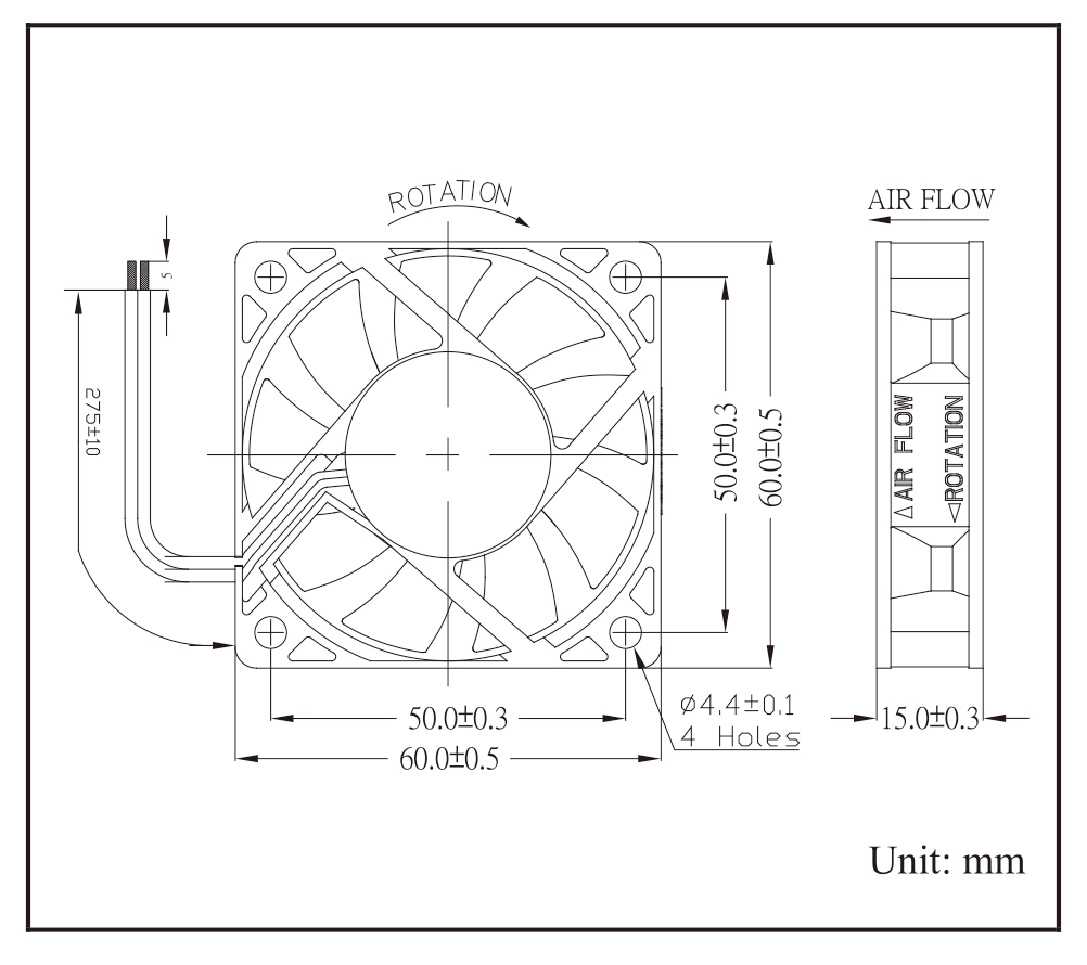 Габаритные размеры Jamicon KF0615-1L