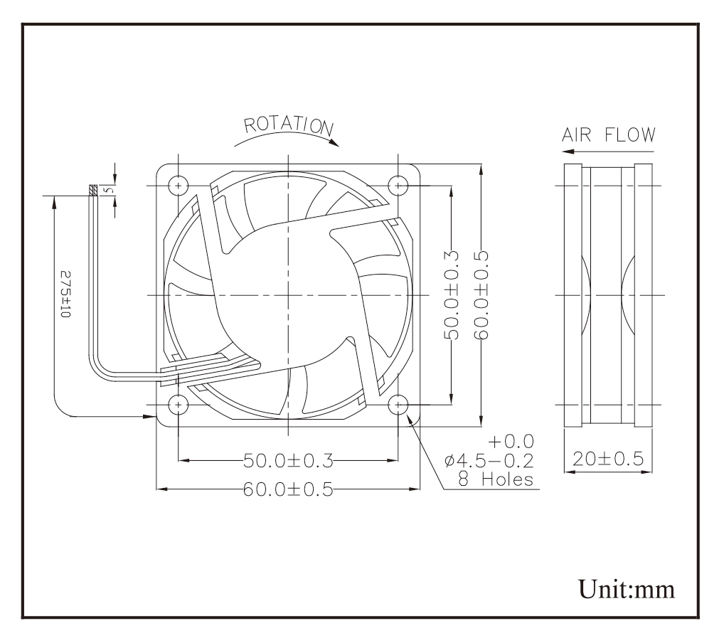 Габаритные размеры Jamicon KF0620-2V