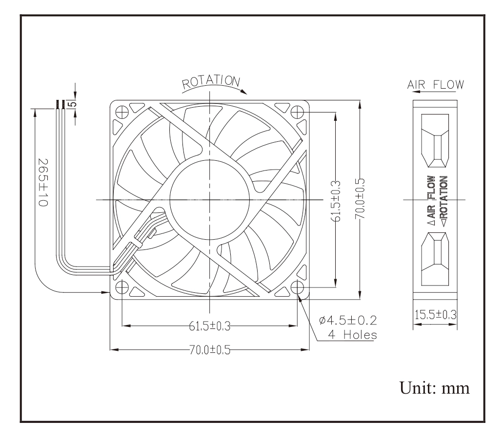 Габаритные размеры Jamicon KF0715-2L