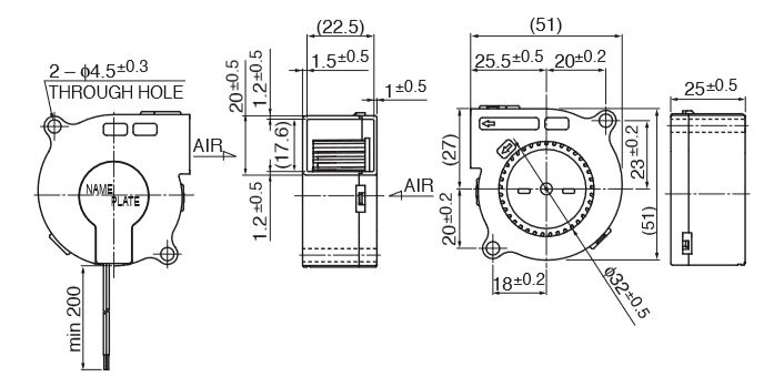 Габаритные размеры радиального вентилятора 05125GS-12L-ALD-0 NMB Technologies