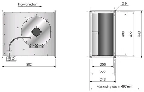 Габаритные размеры RK 400x200 C3