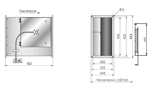 Габаритные размеры RKB 400x200 A1