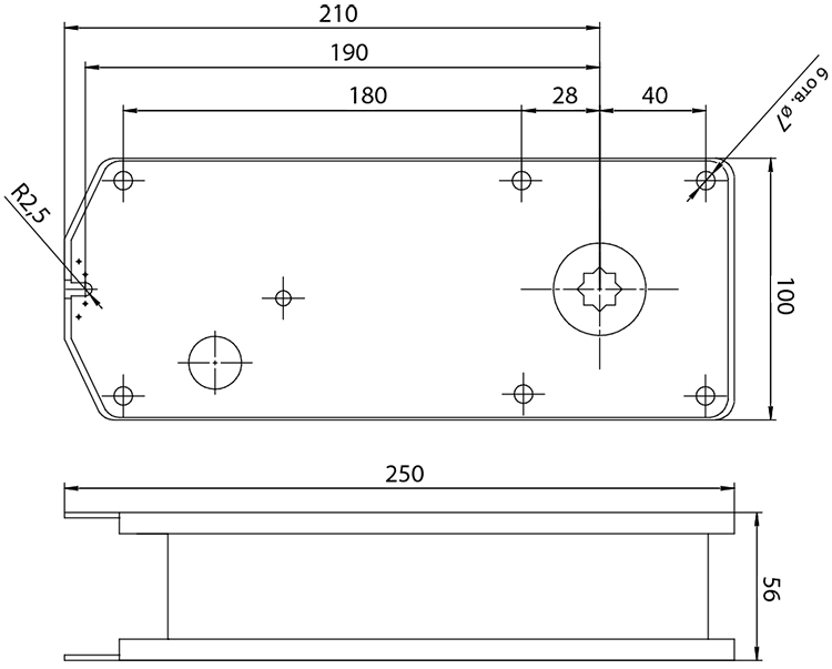 Размеры электропривода BVM BLE230-30