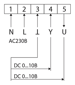 Схема подключения электропривода BVM LM230-BS-5N