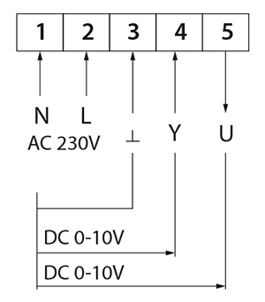 Схема подключения электропривода BVM NM230-BS-15N