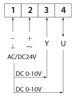 Схема подключения электропривода BVM NM24-BS-15N