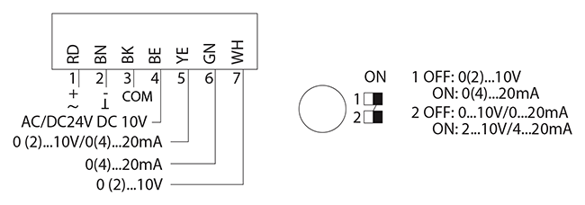 Схема подключения электропривода BVM NM24-SR-10