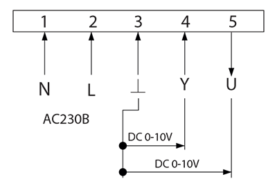 Схема подключения электропривода BVM SM230-BS-20N