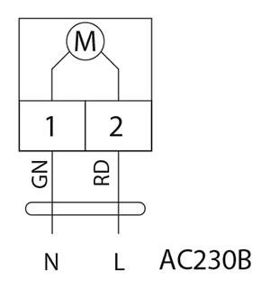 Схема подключения электропривода BVM TS03-230