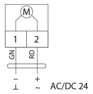 Схема подключения электропривода BVM TS03-24