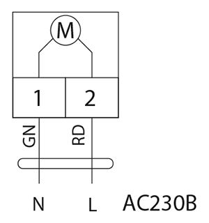 Схема подключения электропривода BVM TS10-230