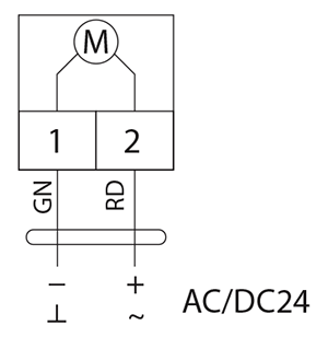 Схема подключения электропривода BVM TS10-24
