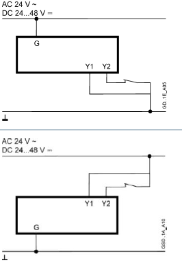 Схема подключения электропривода GDB164.1E Siemens