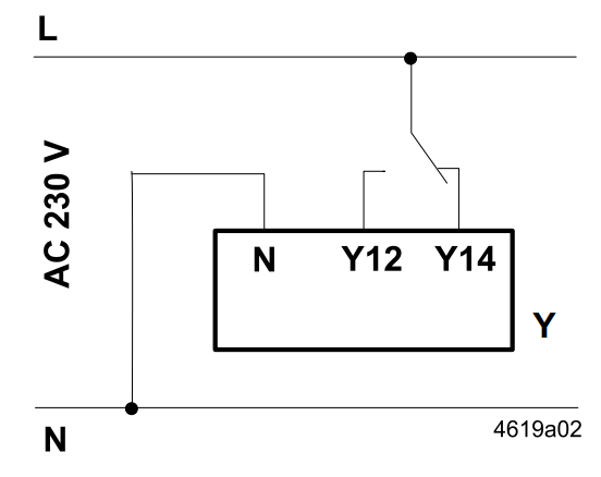 Схема подключения электропривода GSD341.9A Siemens