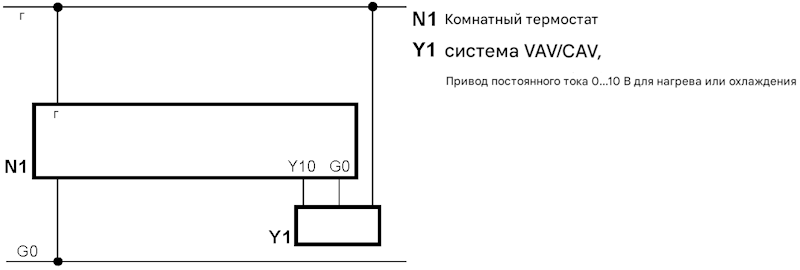 Схема подключения термостата Siemens RCU50.2