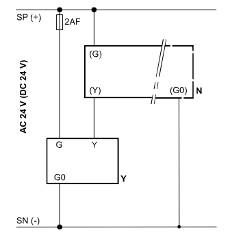 Схема подключения электропривода SSA161.05HF Siemens
