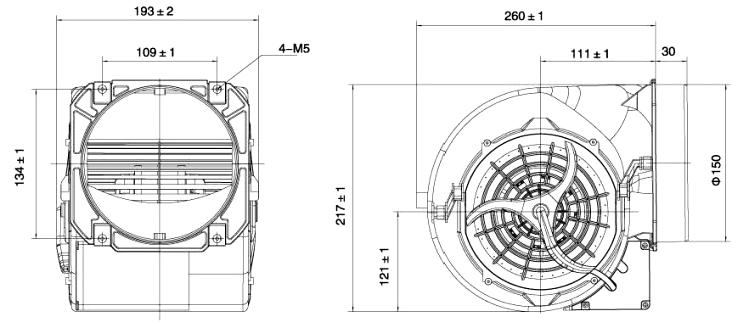 Габаритные размеры LXFFD2E146-151-M92/35
