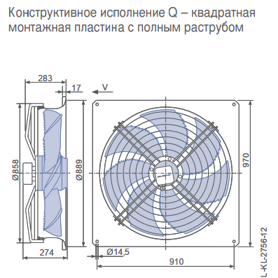 Габаритные размеры осевого вентилятора FN080-ADQ.6N.V7P2 FN Ziehl-Abegg Габаритные размеры осевого вентилятора FN080-ADQ.6N.V7P2 FN Ziehl-Abegg