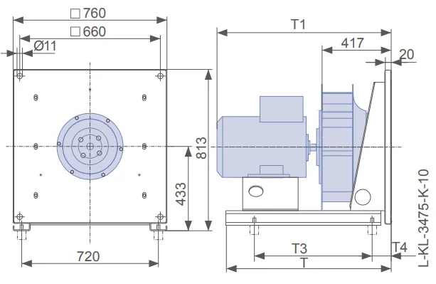Габаритные размеры ER63C-4DN.K7.1R