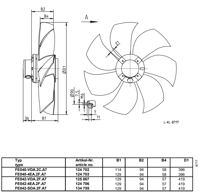 Габаритные размеры FE040-4EA.2F.A7 Габаритные размеры FE040-4EA.2F.A7