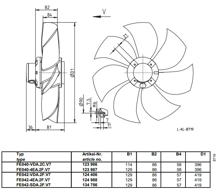 Габаритные размеры FE040-4EA.2F.V7 Габаритные размеры FE040-4EA.2F.V7