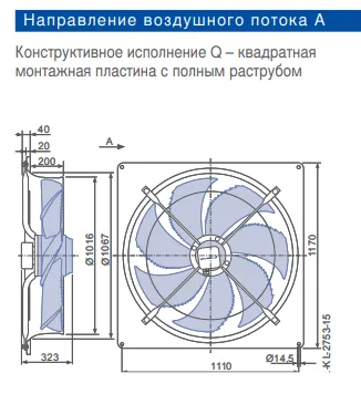 Габаритные размеры FN0100-SDF.7Q.V5P1