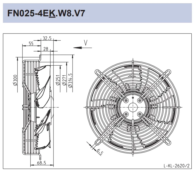 Габаритные размеры FN025-4EK.W8.V7