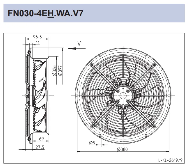 Габаритные размеры FN030-4EH.WA.V7