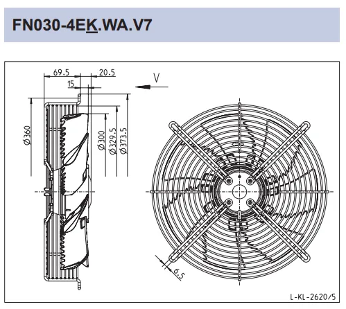 Габаритные размеры FN030-4EK.WA.V7 Габаритные размеры FN030-4EK.WA.V7