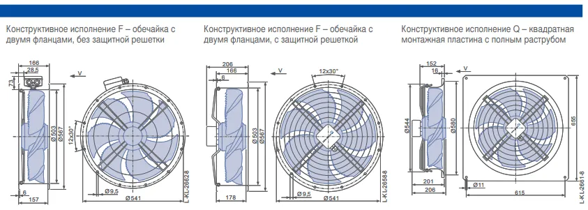 Габаритные размеры FN050-SDF.4F. A7P1