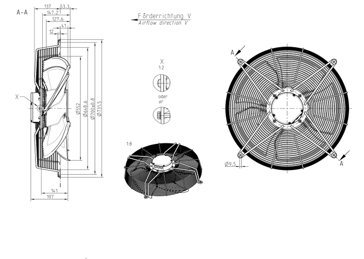 Габаритные размеры FN056-ZIK.DC.V5P4