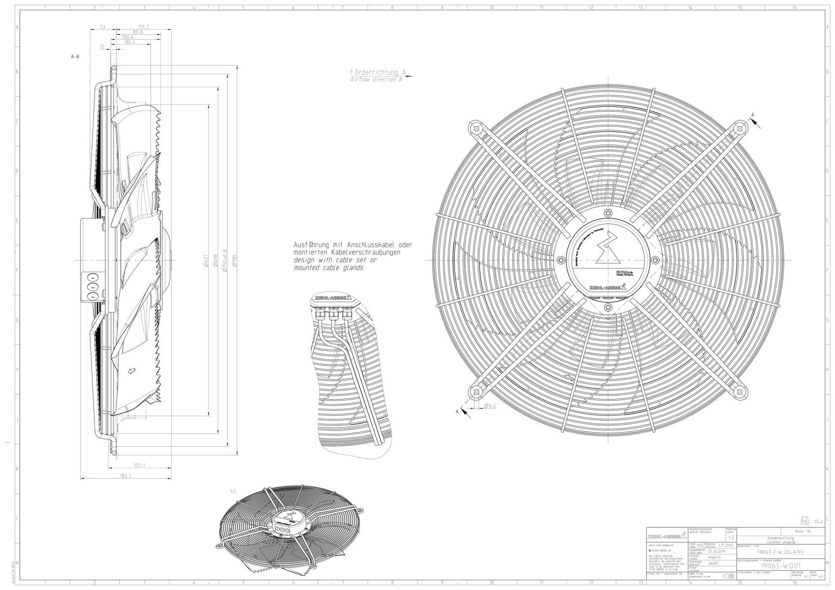 Габаритные размеры FN063-ZIW.DG.A7P2
