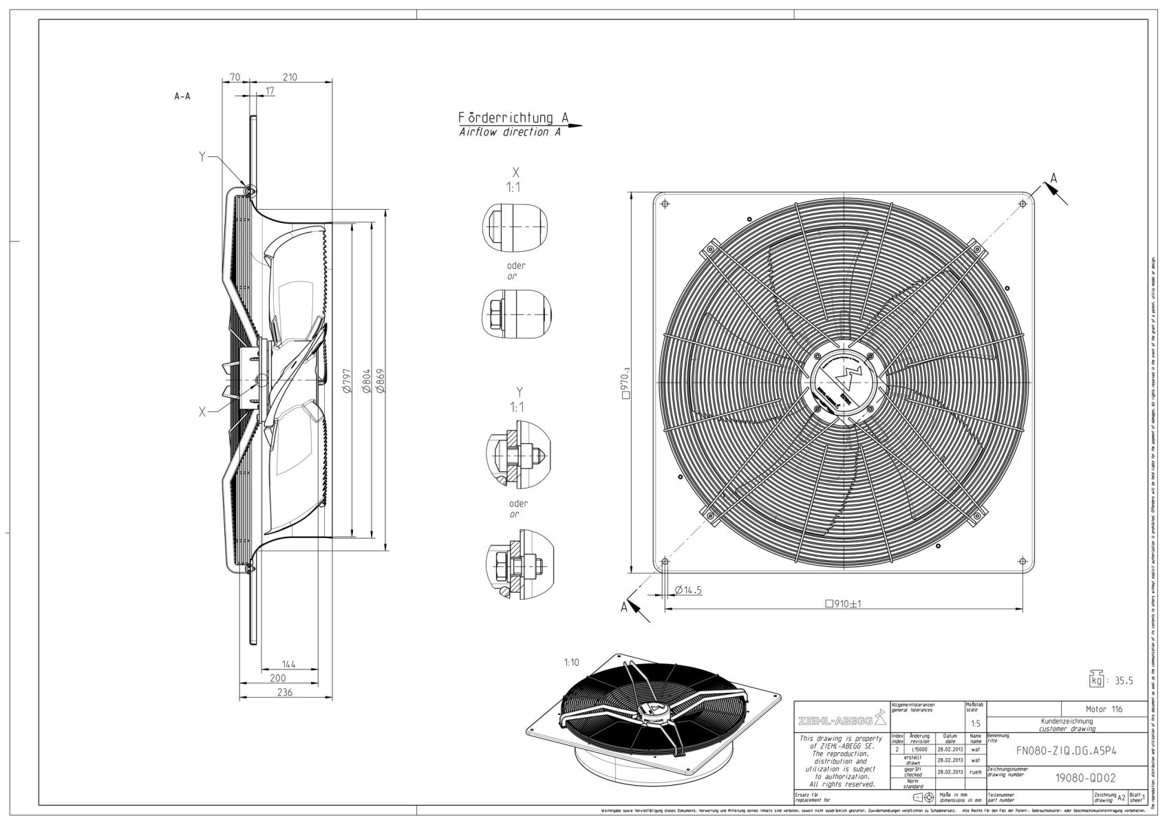 Габаритные размеры FN080-ZIQ.DG.A5P4