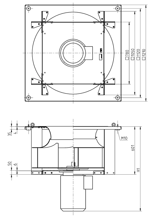 Габаритные размеры GR90C-6DN.N5.1R