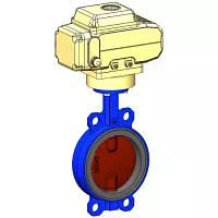 Затвор поворотный дисковый чугун VPI4448R-N24EP Ду 250 Ру16 Tecofi