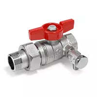 Кран шаровой со спускником R259DS Ду 32 1/2 х 3/4" R259SX009 Giacomini