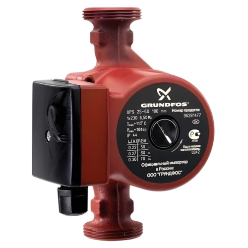 Циркуляционный насос Grundfos UPS 25-60 130 арт. 96281476 Циркуляционный насос Grundfos UPS 25-60 130 арт. 96281476