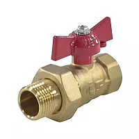 Кран шаровой латунь 11б27п1 Ду 20 107-9100 SantechSystems