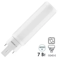 Светодиодная лампа Ledvance DULUX D18 LED 7W/840 230V EMG24D-2