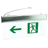 Аварийный светильник FL-EmL LEDGlass-01 3W 90min 182x368 (зеленый свет) FOTON